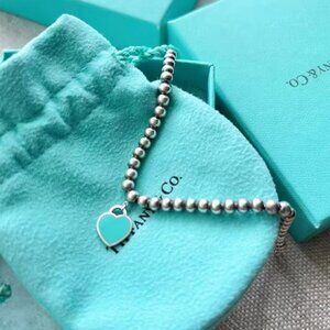 Tiffany Blue Heart Pendant Bracelet